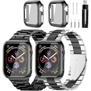 2  Pack Watch Bands Compatible W Apple Watch Iwatch Ultra Series 9-1SE  Metal
